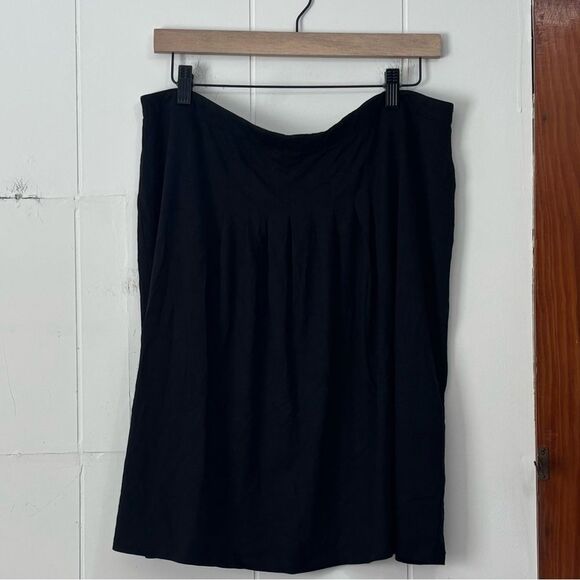 J. Jill Black Wearever Black Casual Stretchy Skirt Size Large Petite - Picture 1 of 4